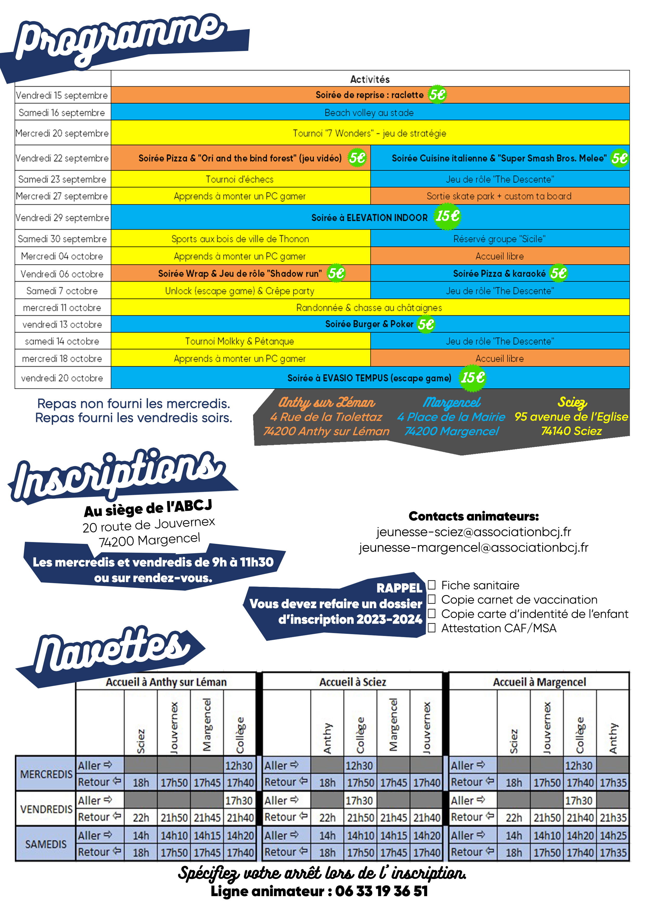 ABCJ jeunesse 10 15 ans sept oct 2023 programme verso