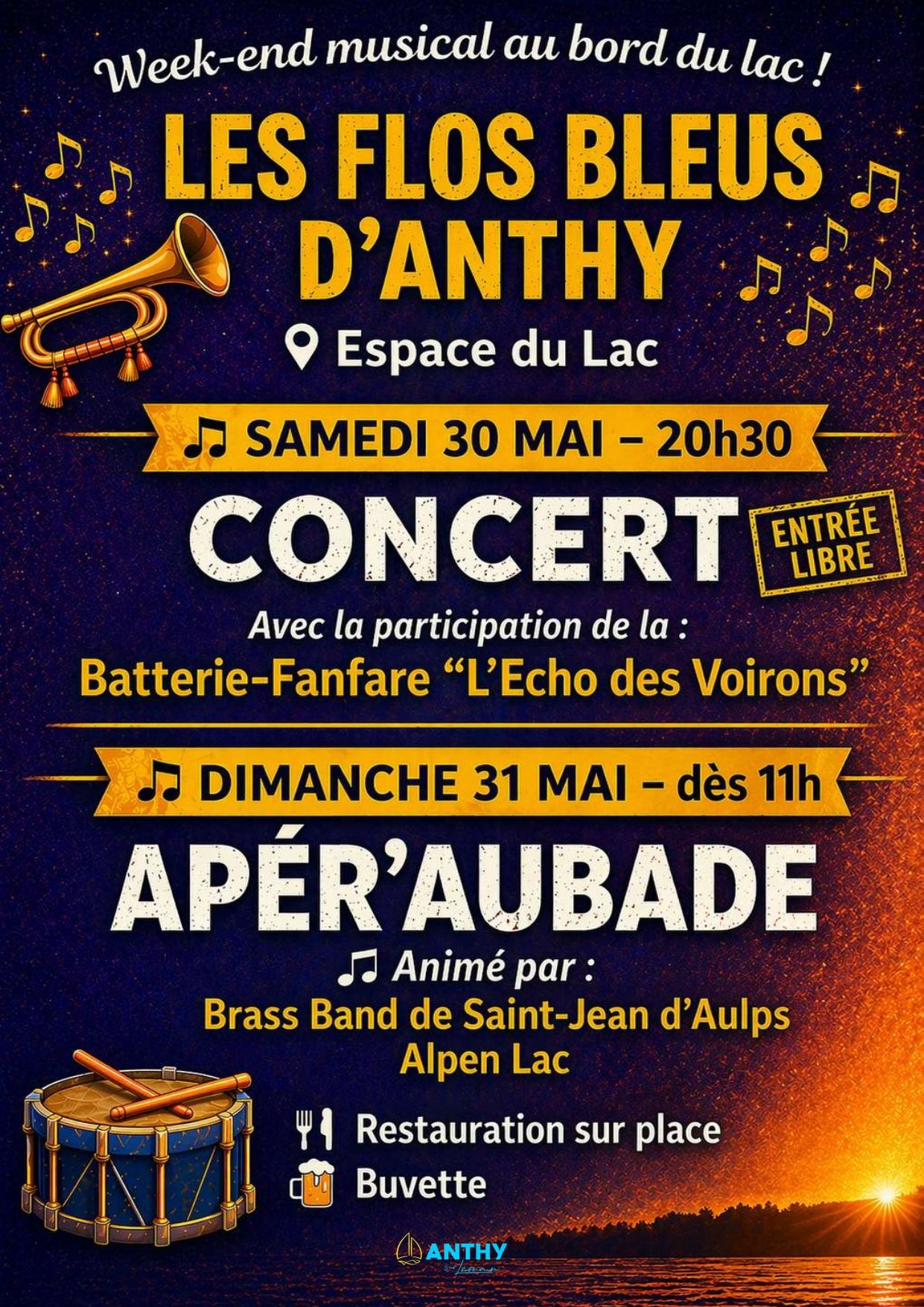 AFFICHE CONCERT ET APERAUBADE