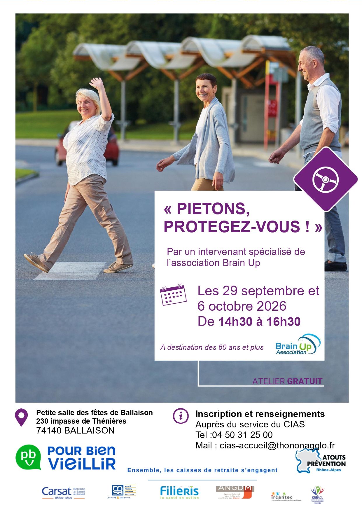 Affiche Sérénité Piétons CARSAT