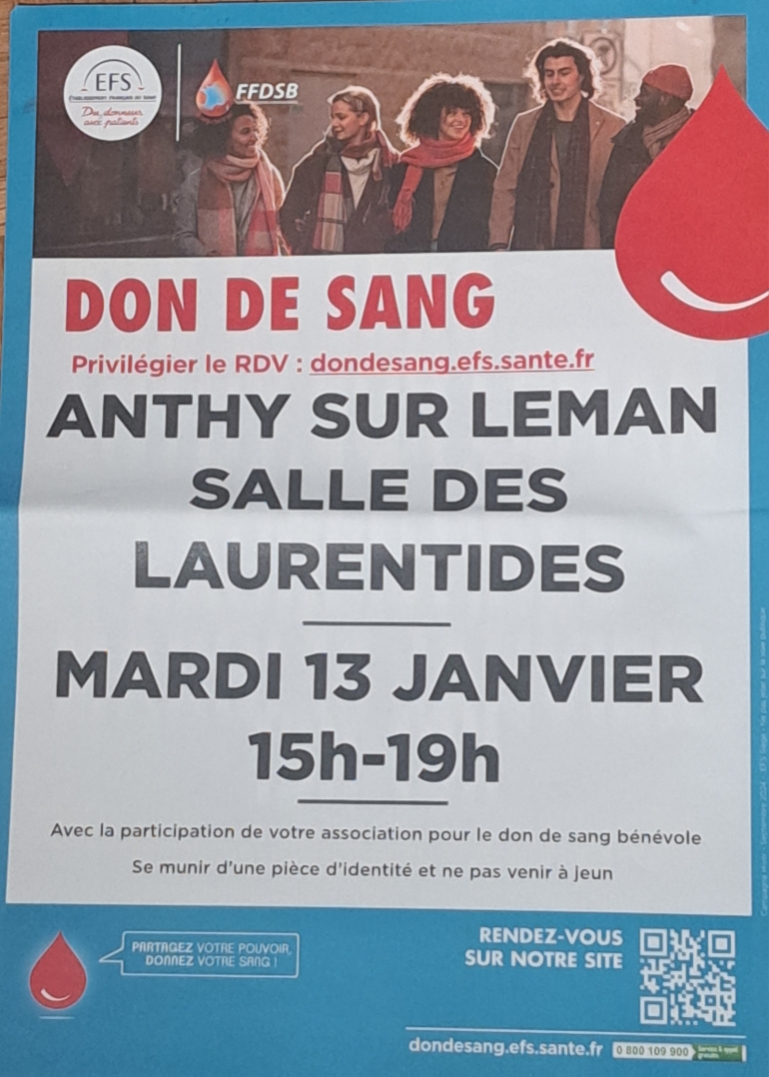 DON DE SANG 13 JANV