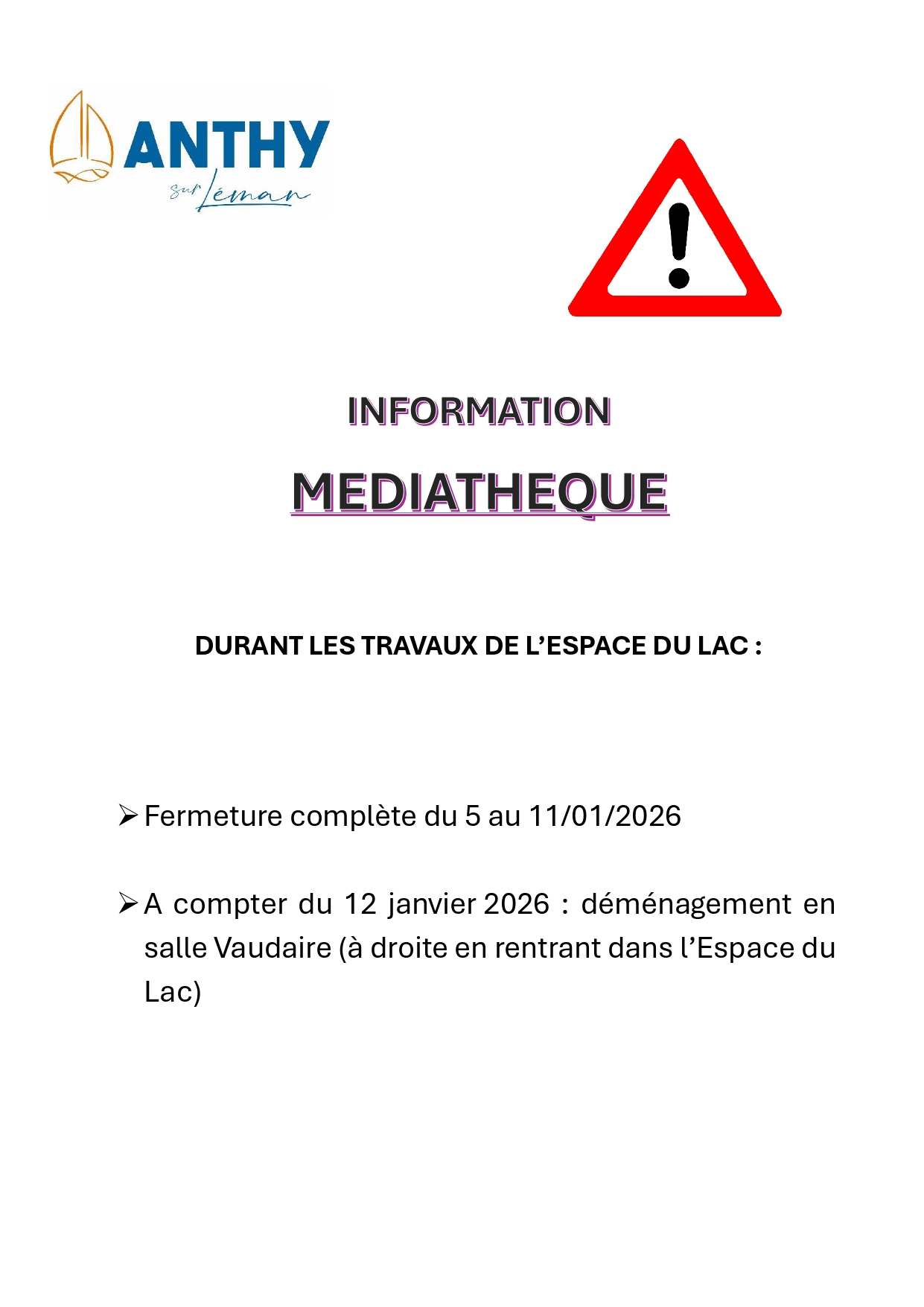INFORMATION MEDIATHEQUE