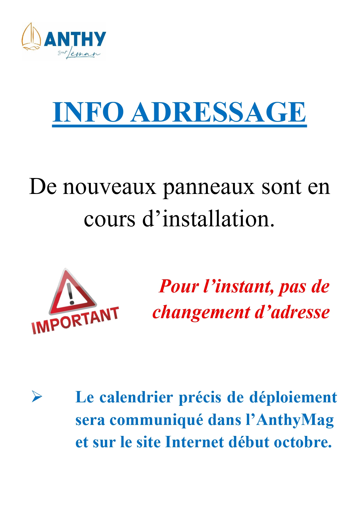 INFO ADRESSAGE