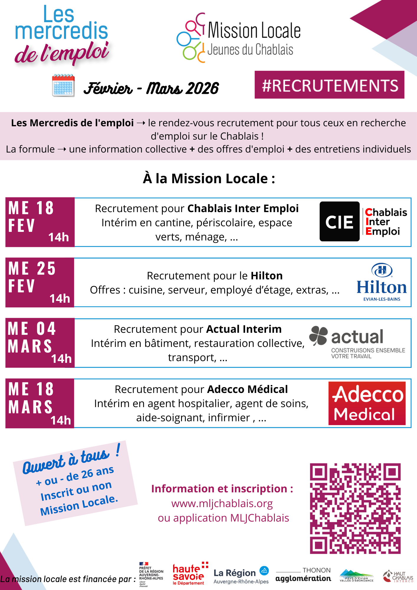 Mercredis de lemploi février mars 2026