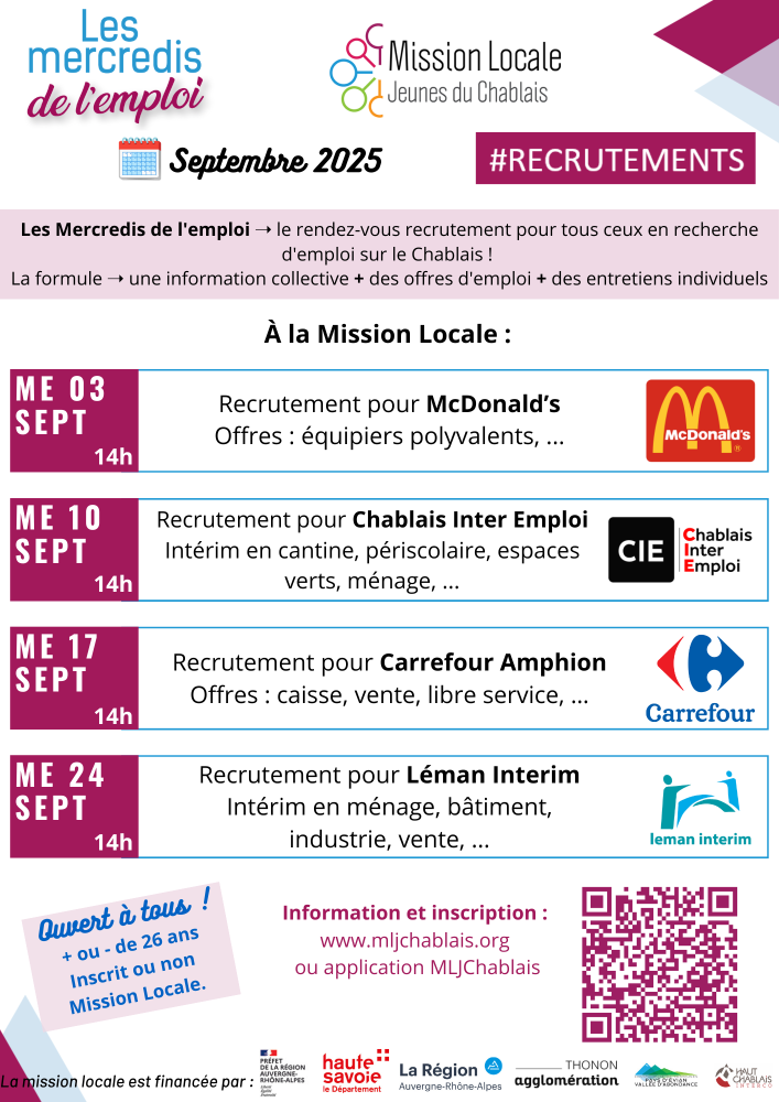 Mercredis de lemploi septembre 2025